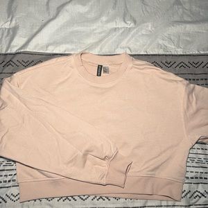 Pink Cropped Sweatshirt